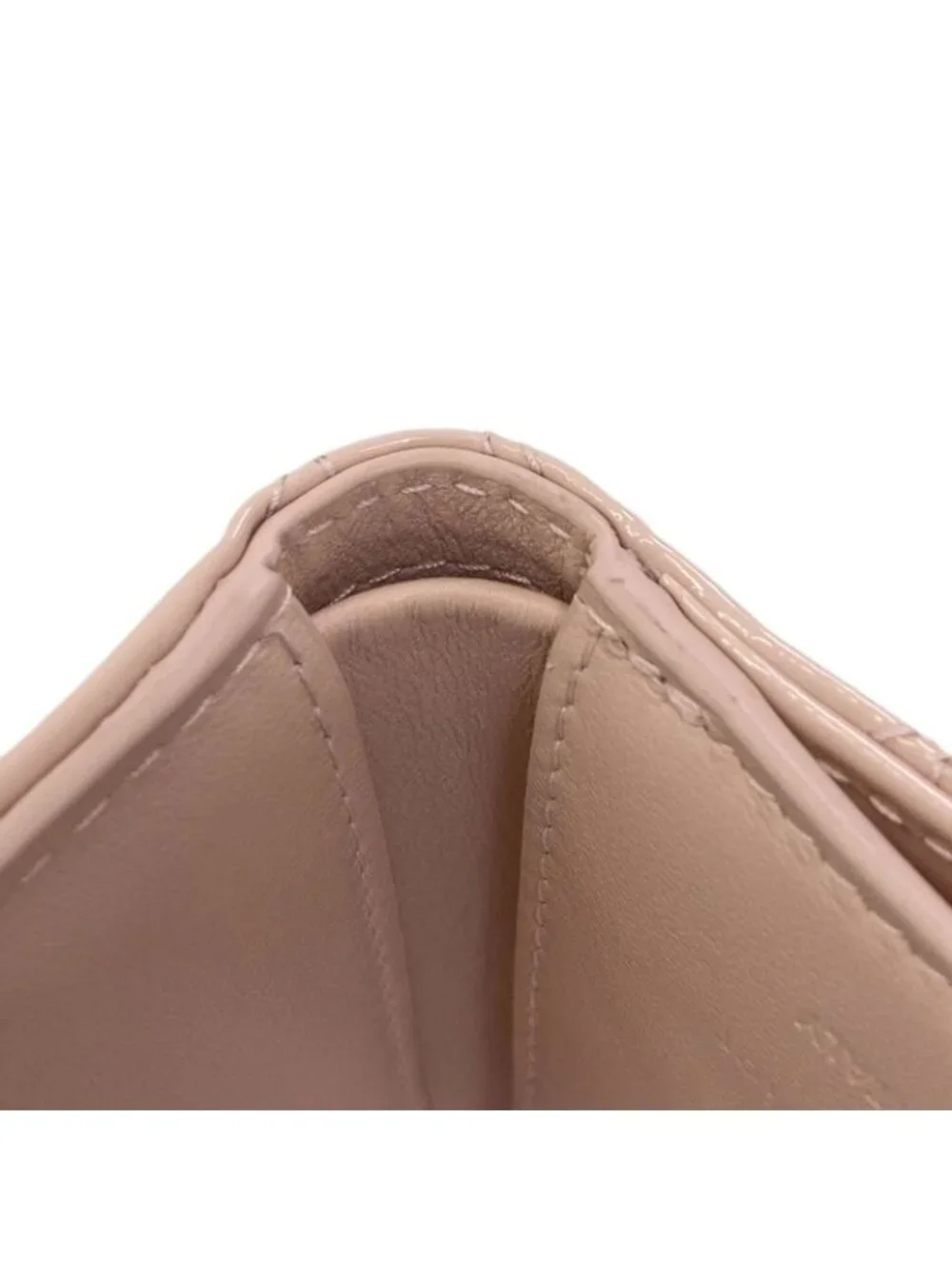 Dior Lady Lotus Bifold Wallet Patent Leather